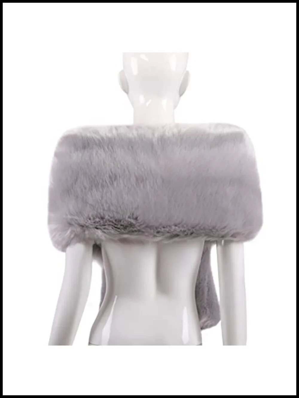 Faux Fur Shawl Wrap Bridal Stole Long Bolero Scarf Winter Cover Up Women